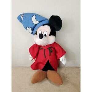 Mickey Mouse Sorcerer Fantasia Walt Disney 17" Stuffed Animal Plush Vintage